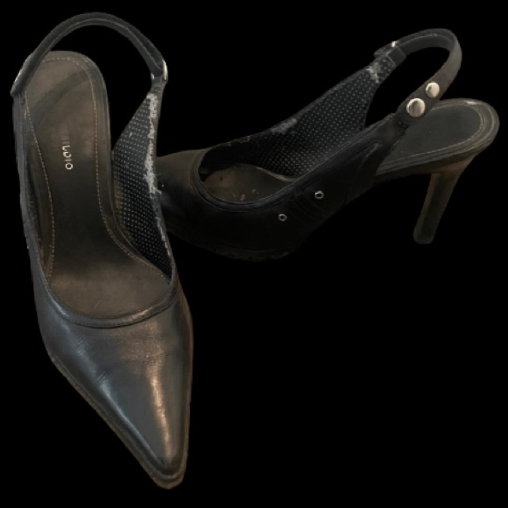 Nine West sling back heels.